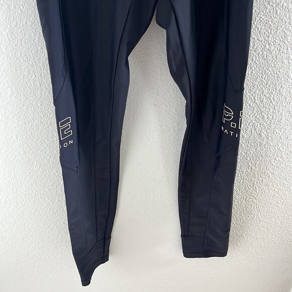 PE NATION Riseball Legging Black Spellout Athleisure Active Pants XS - Picture 7 of 12